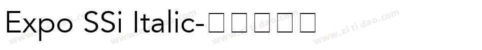 Expo SSi Italic字体转换